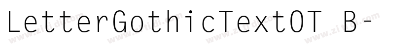 LetterGothicTextOT B字体转换
